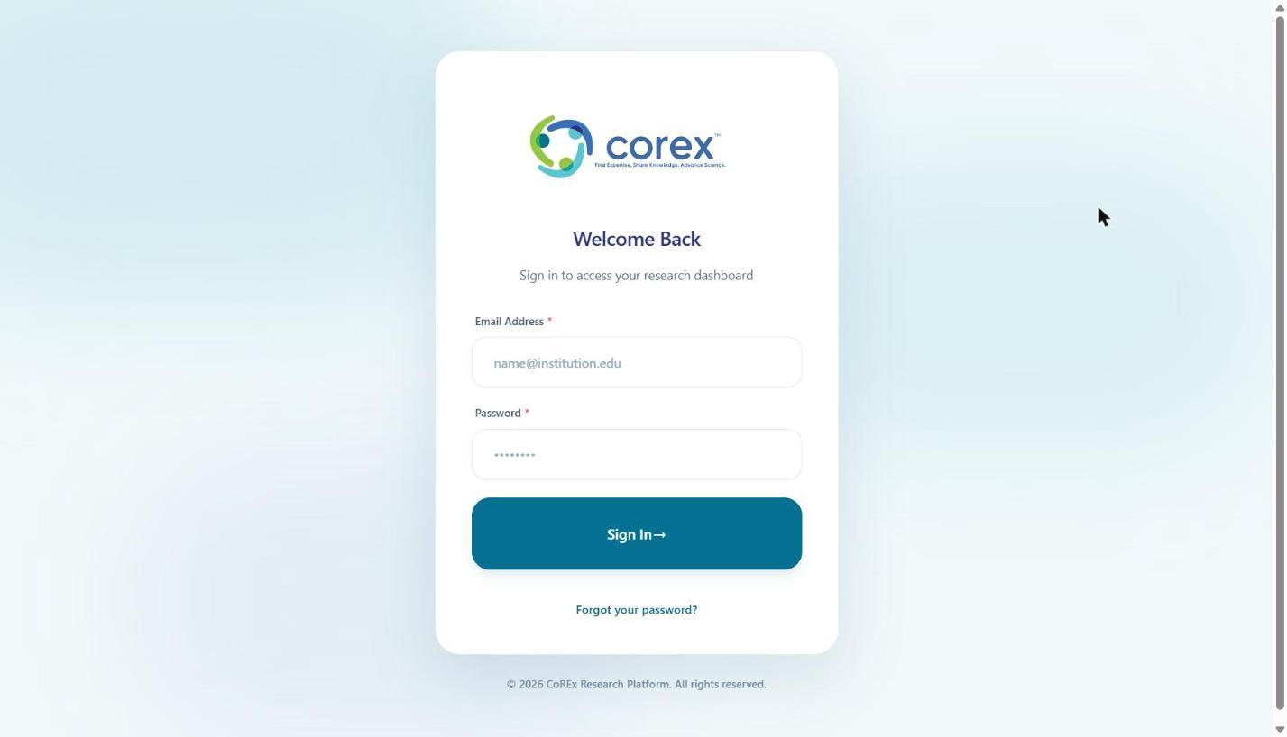 Sign in with your email and password.