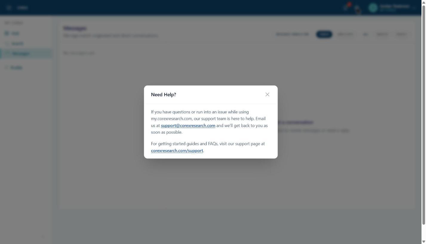 Need Help? shows how to reach support.